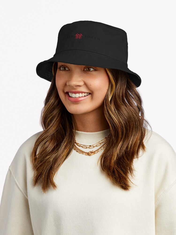 Black And Red-Word And Symbol Bucket Hat Official Sleep Token Merch