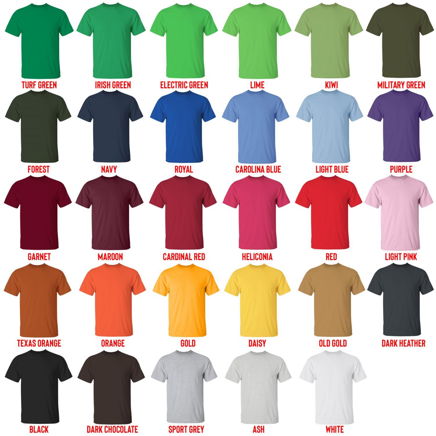 t shirt color chart 1 - Sleep Token Shop