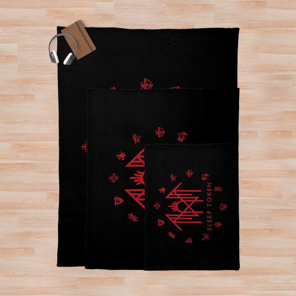The Circle Of Red Throw Blanket Official Sleep Token Merch