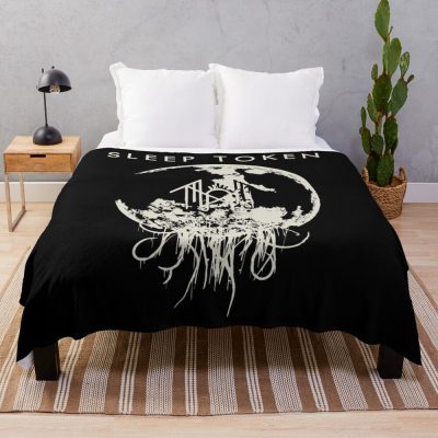 Head Bang Under The Full Moon Throw Blanket Official Sleep Token Merch