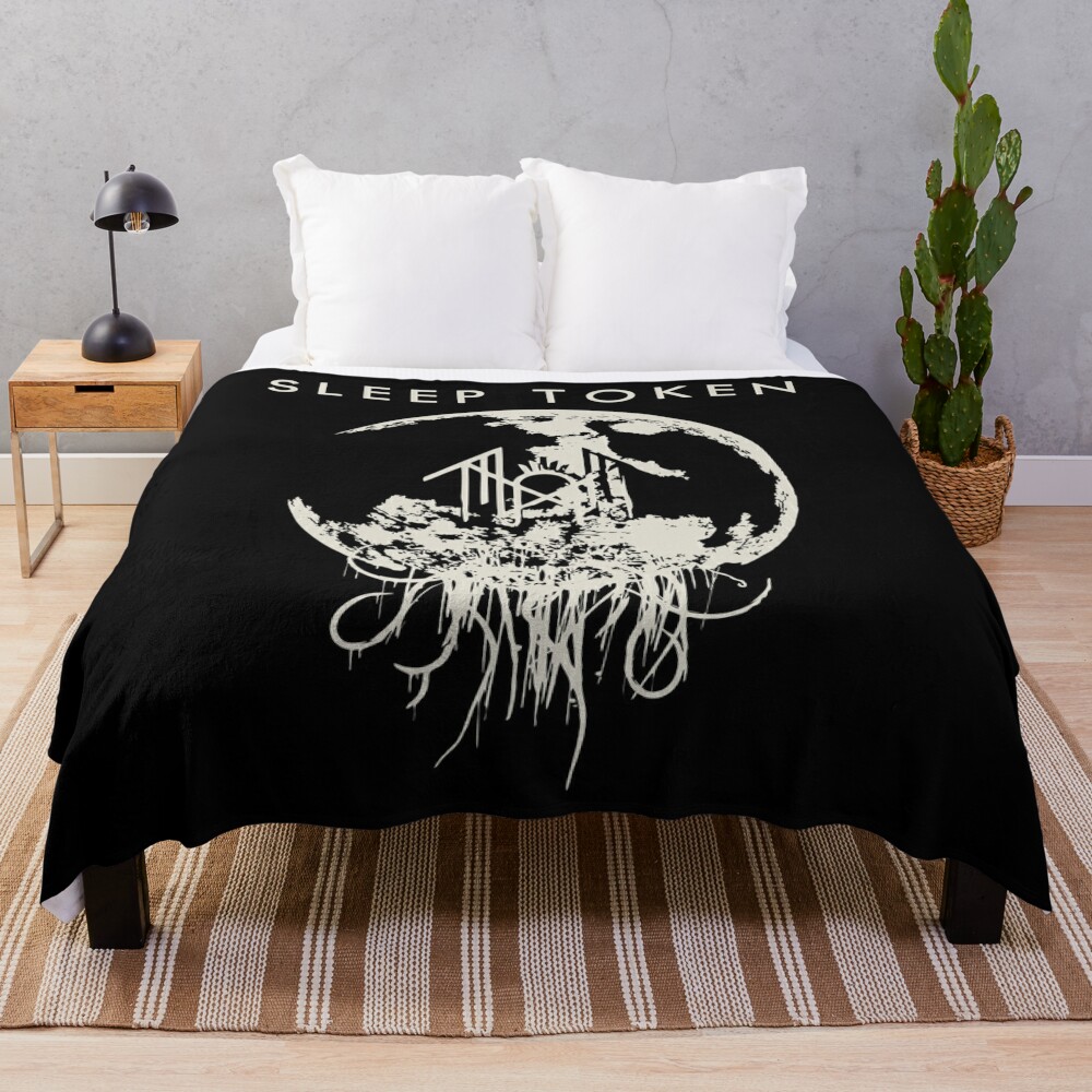 Head Bang Under The Full Moon Throw Blanket Official Sleep Token Merch